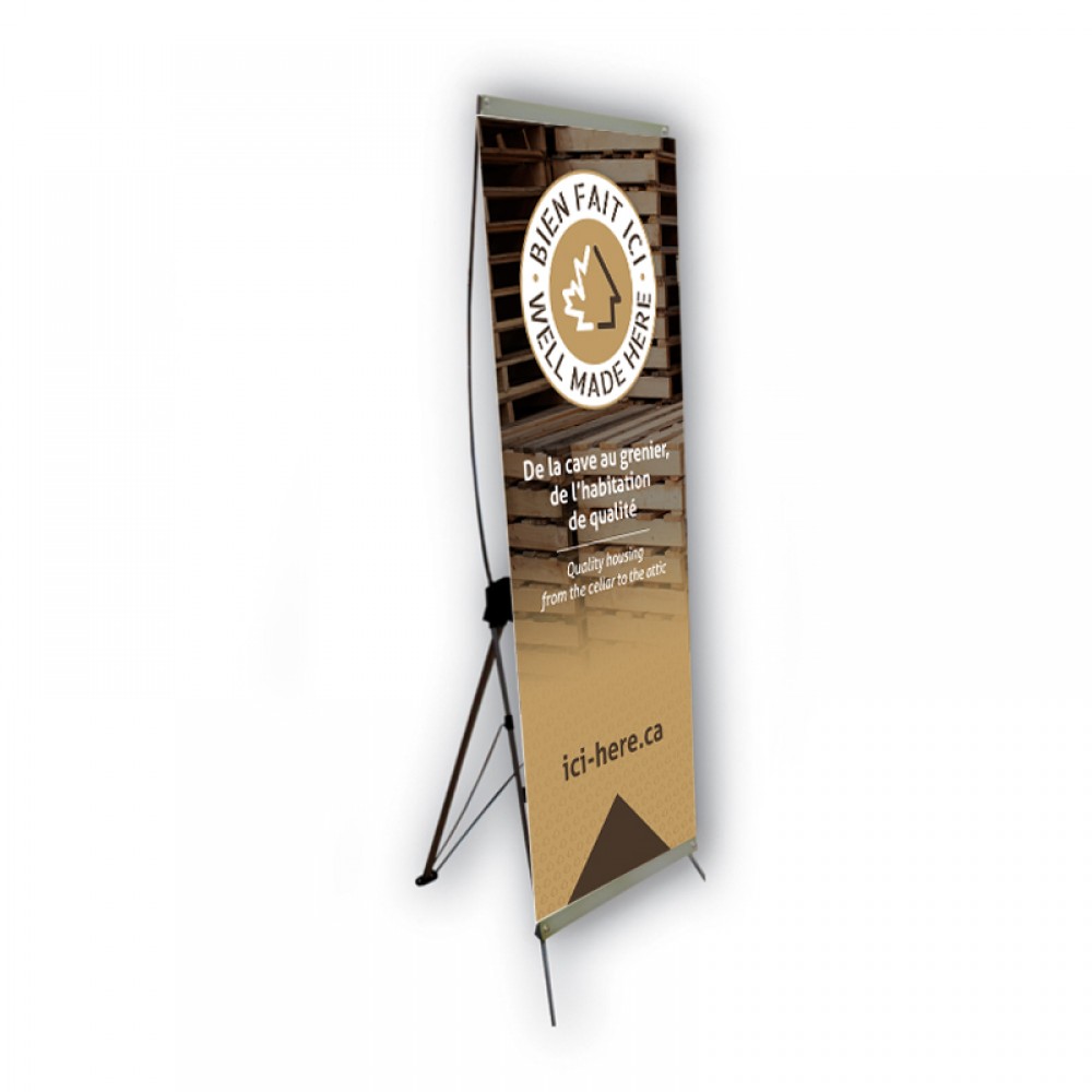 29'' x 62-1/4'' Banner with X frame - FR version