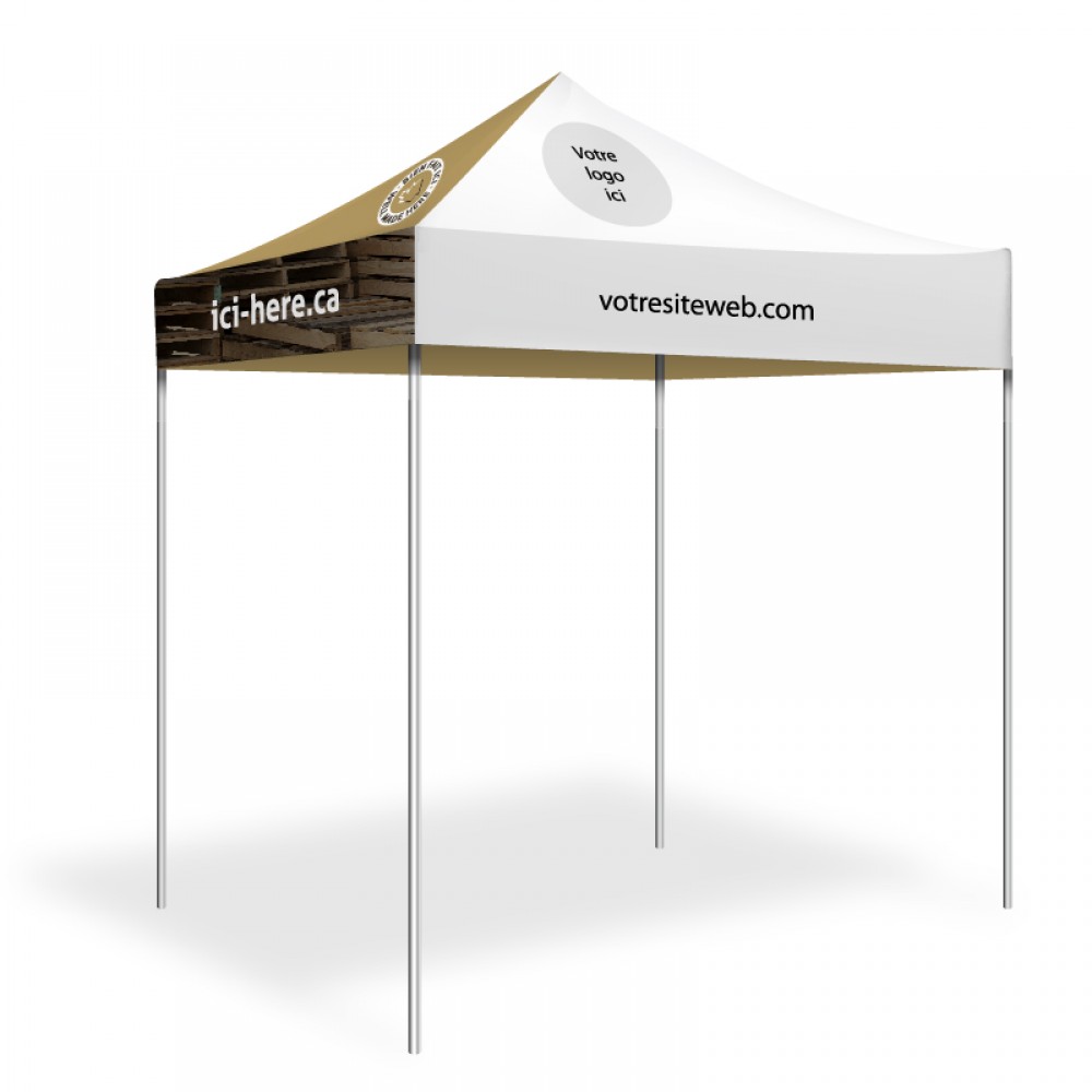 Personalized 6.5' x 6.5' event tent with your logo or product - FR Version