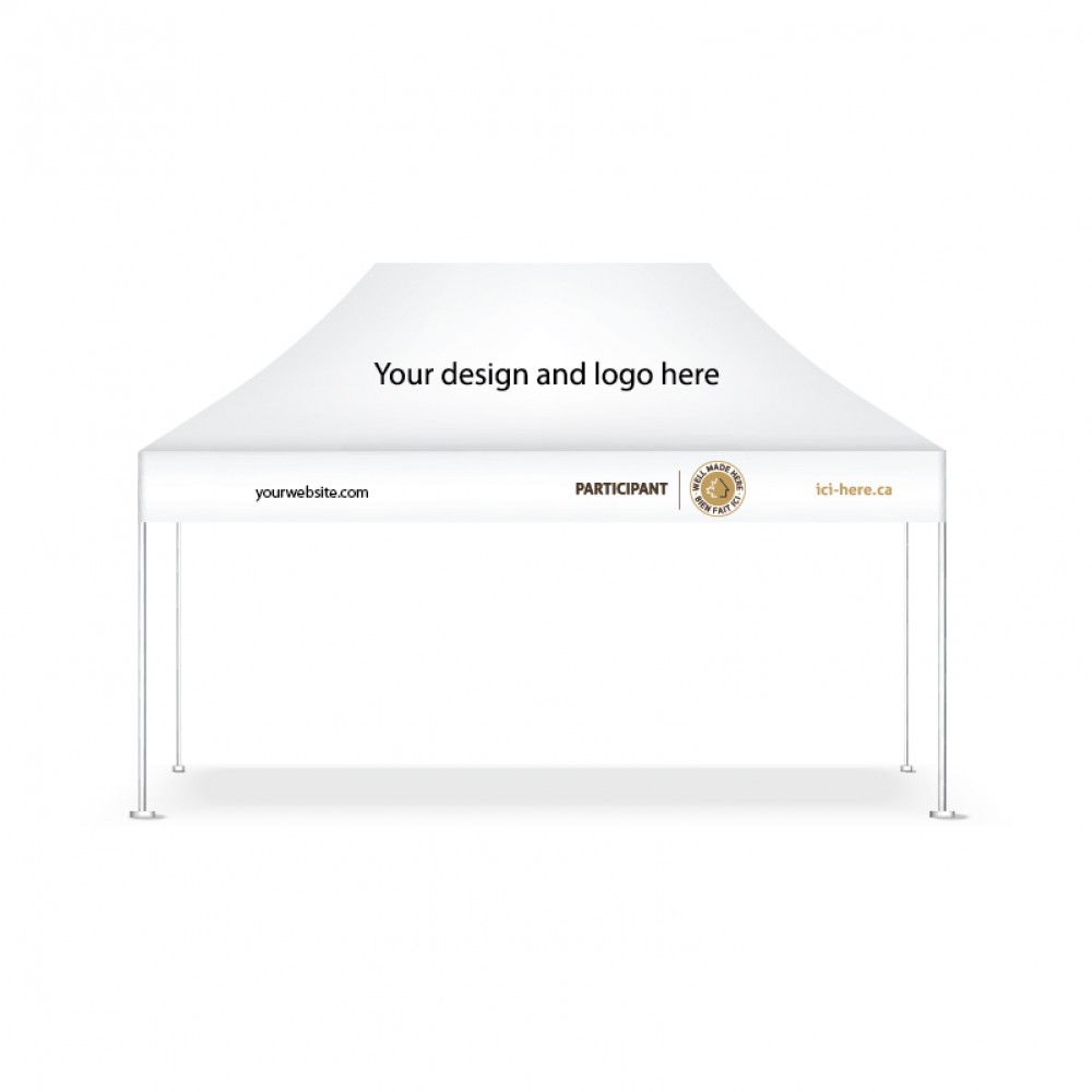 Personalized 6.5' x 10' event tent with your logo or product - EN Version